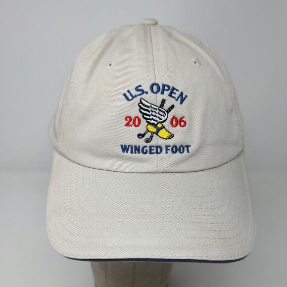 USGA Men's 2006 U.S. Open Winged Foot Slideback Hat Tan Adjustable Embroidered - Picture 3 of 13